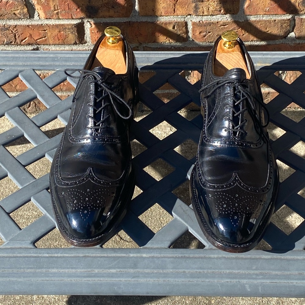 Black Wingtip Vintage Cordwainer Oxfords Size 12C